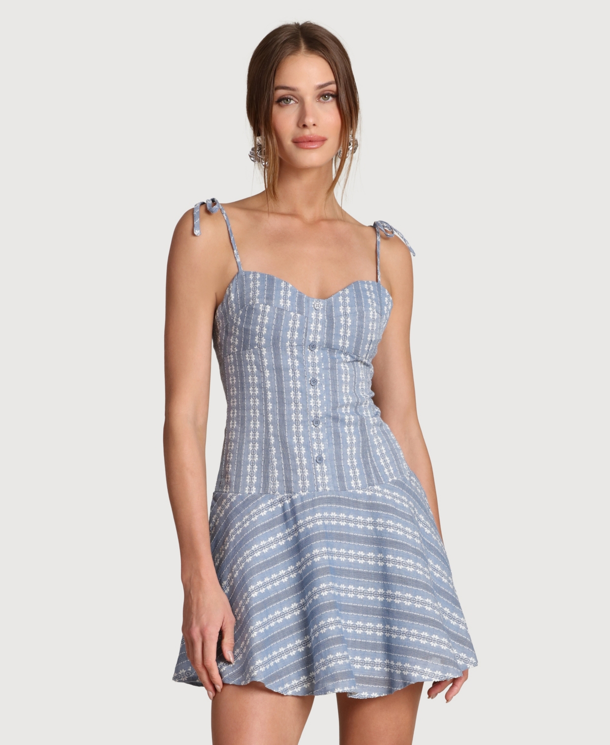 Avec Les Filles Women's Drop Waist Mini Dress