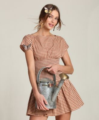 Women's Boat Neck Mini Dress