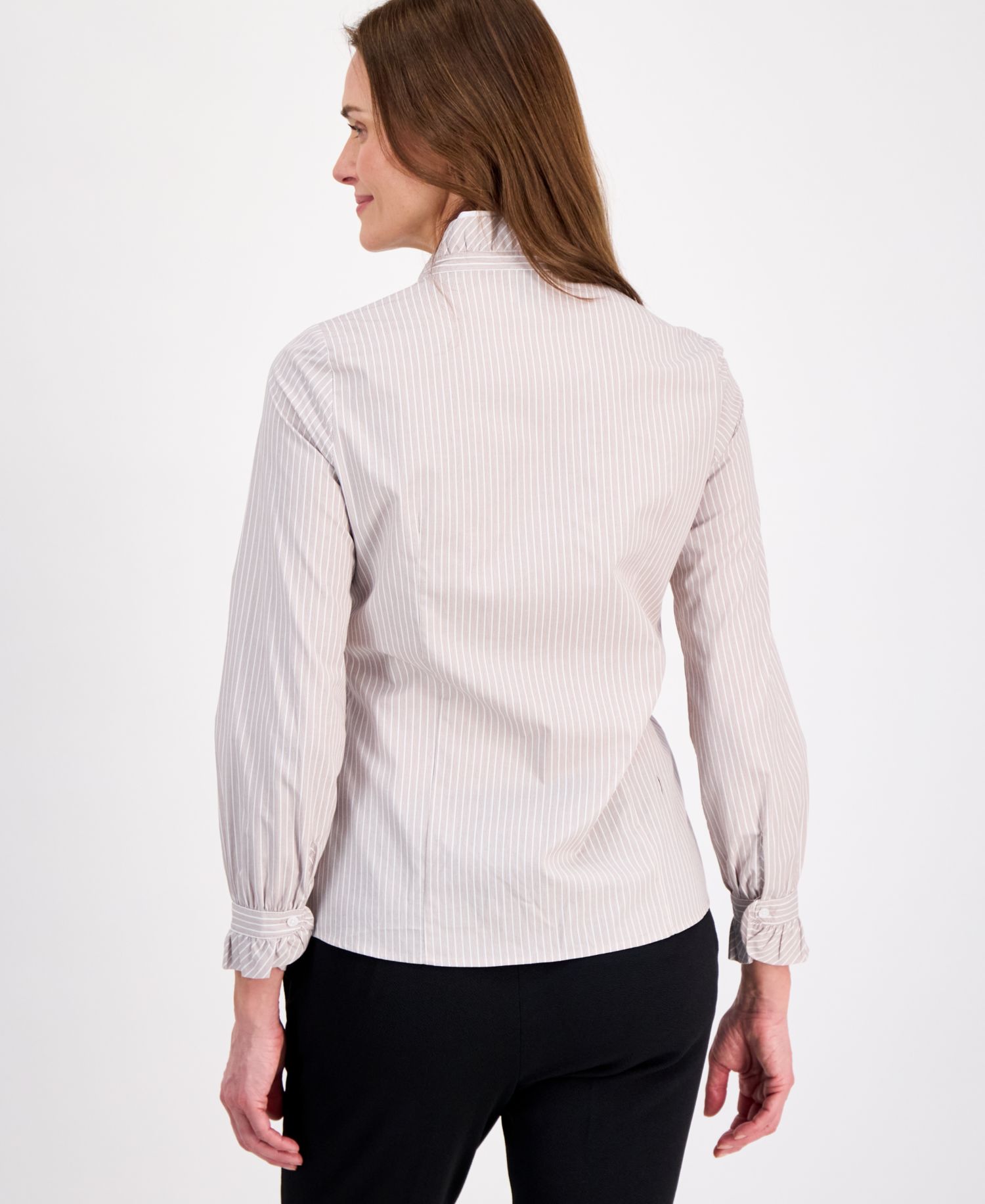 Women's Cotton Ruffled-Collar Blouse