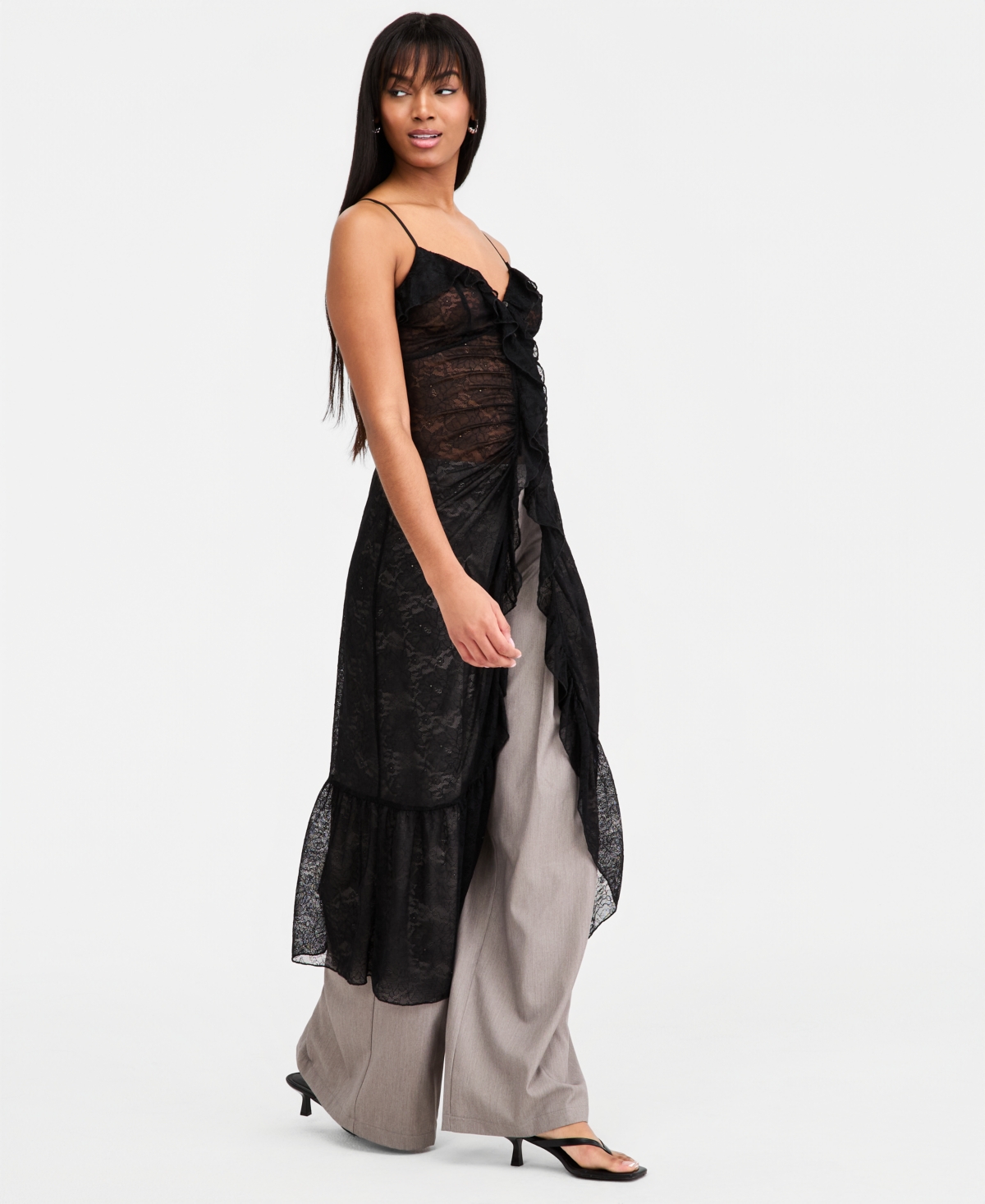 Bar Iii Women's Ruffled Lace Dress, Macy's Exclusive