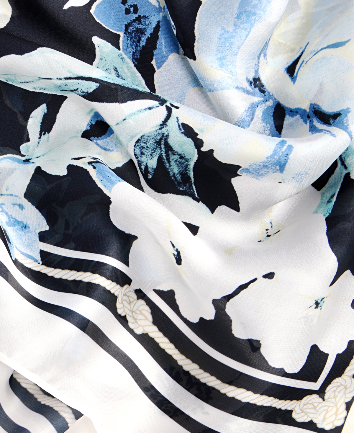 I.n.c. International Concepts Bordered Floral Square Scarf, Macy's Exclusive