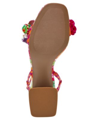 Women's Merrily Floral Low Block Heel Sandals