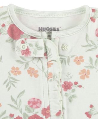 Baby Girls' Crewneck Footed Coverall