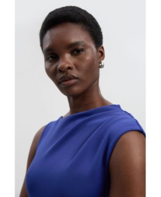 Women's Scuba Drama Ruffle Hem Woven Maxi Dress