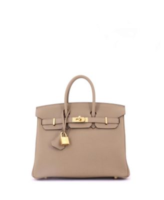 Birkin 25 Handbag Brown Togo with Gold Hardware