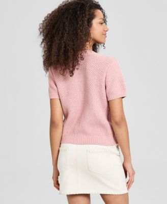 And Now This Women's Crewneck Button-Front Cardigan