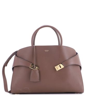 Large Hug Top Handle Bag Leather