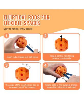 180PCS Kids Tent Fort Building Kit STEM Construction Set