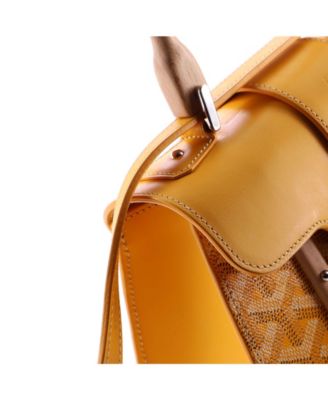 Mini Structured Saigon Top Handle Bag Coated Canvas with Leather