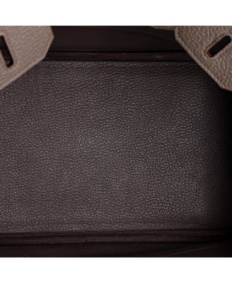 Birkin 30 Handbag Grey Clemence with Palladium Hardware