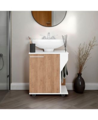Compact Under Sink Storage Cabinet with Side Compartment
