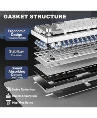 AL68 Wireless Mechanical Keyboard,Full Aluminum CNC,60% Layout with Knob, QMK/VIA Software,Gasket Mounted,Hot Swappable,RGB,BT/2.4G/USB-C