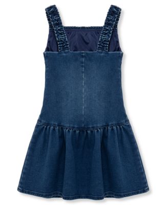 Girls' 7-16 Fit and Flare Square Neck Dress