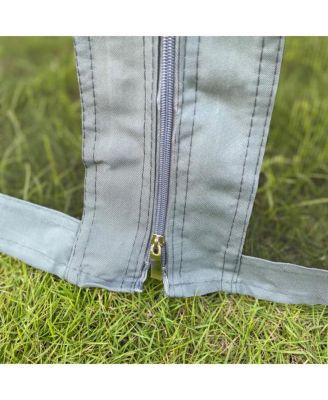 13x10ft Outdoor Patio Gazebo Canopy Tent with Ventilated Double Roof and Detachable Mosquito Net Gray