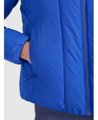 Women's down jacket with synthetic filling - blue