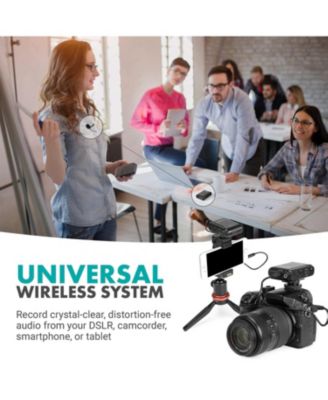 WMX-1 2.4GHz Wireless Lavalier Microphone System Compatible with Cameras and Smartphones