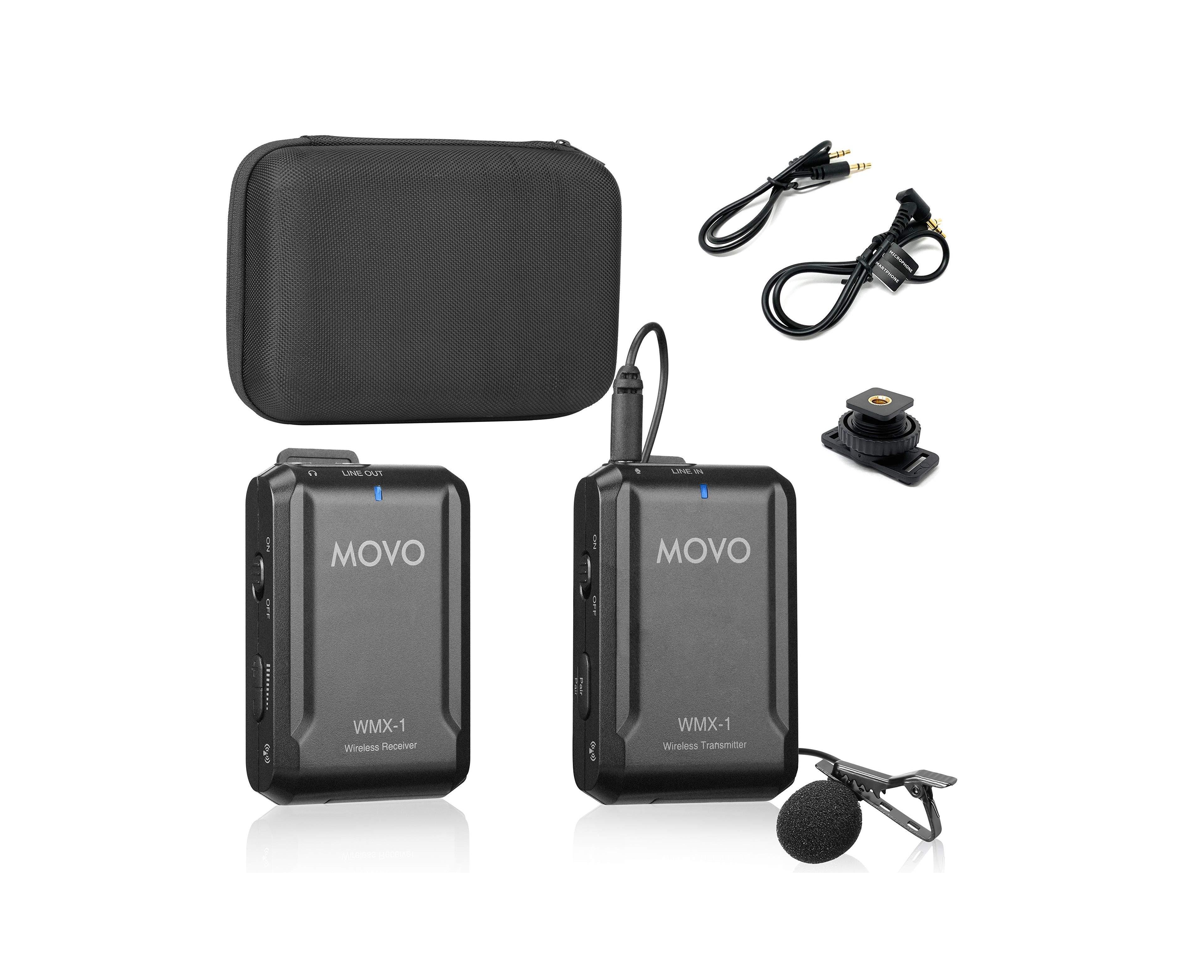 Movo Wmx-1 Wireless Lavalier Microphone System for Cameras and Smartphones
