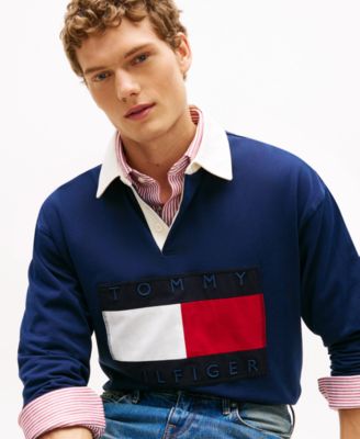 Men's Regular-Fit Flag Rugby Polo Shirt