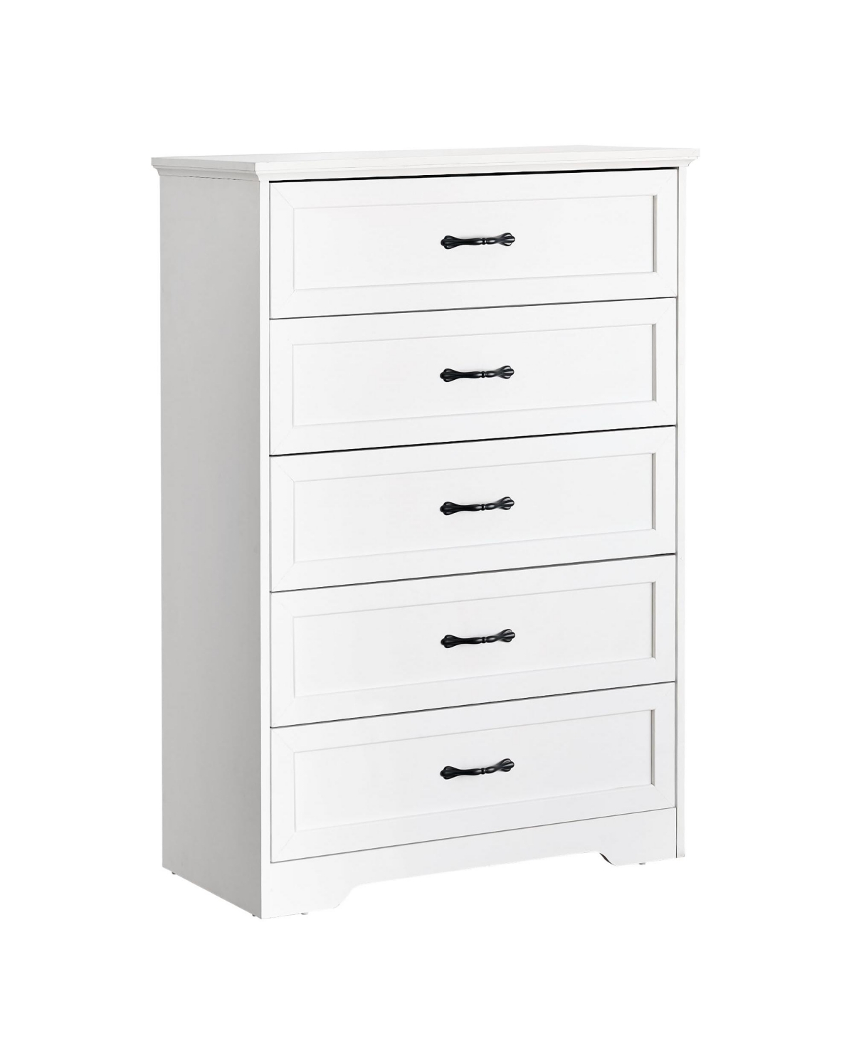gaomon 5 Drawer White Modern Dresser, Chest of Drawers Organizers, Closet Storage Cabinet for Bedroom