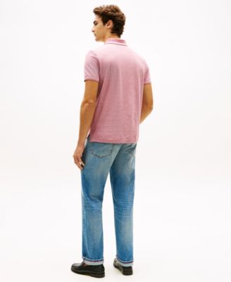 Men's Regular-Fit Two-Tone Oxford Polo Shirt