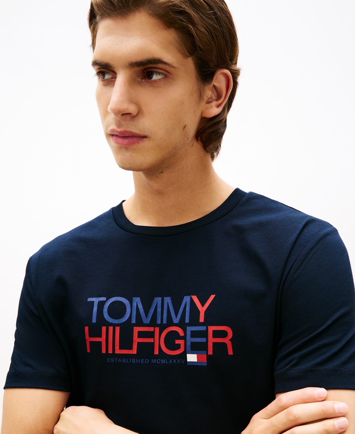 Tommy Hilfiger Men's Brand Love Big Text T-Shirt, Regular and & Tall