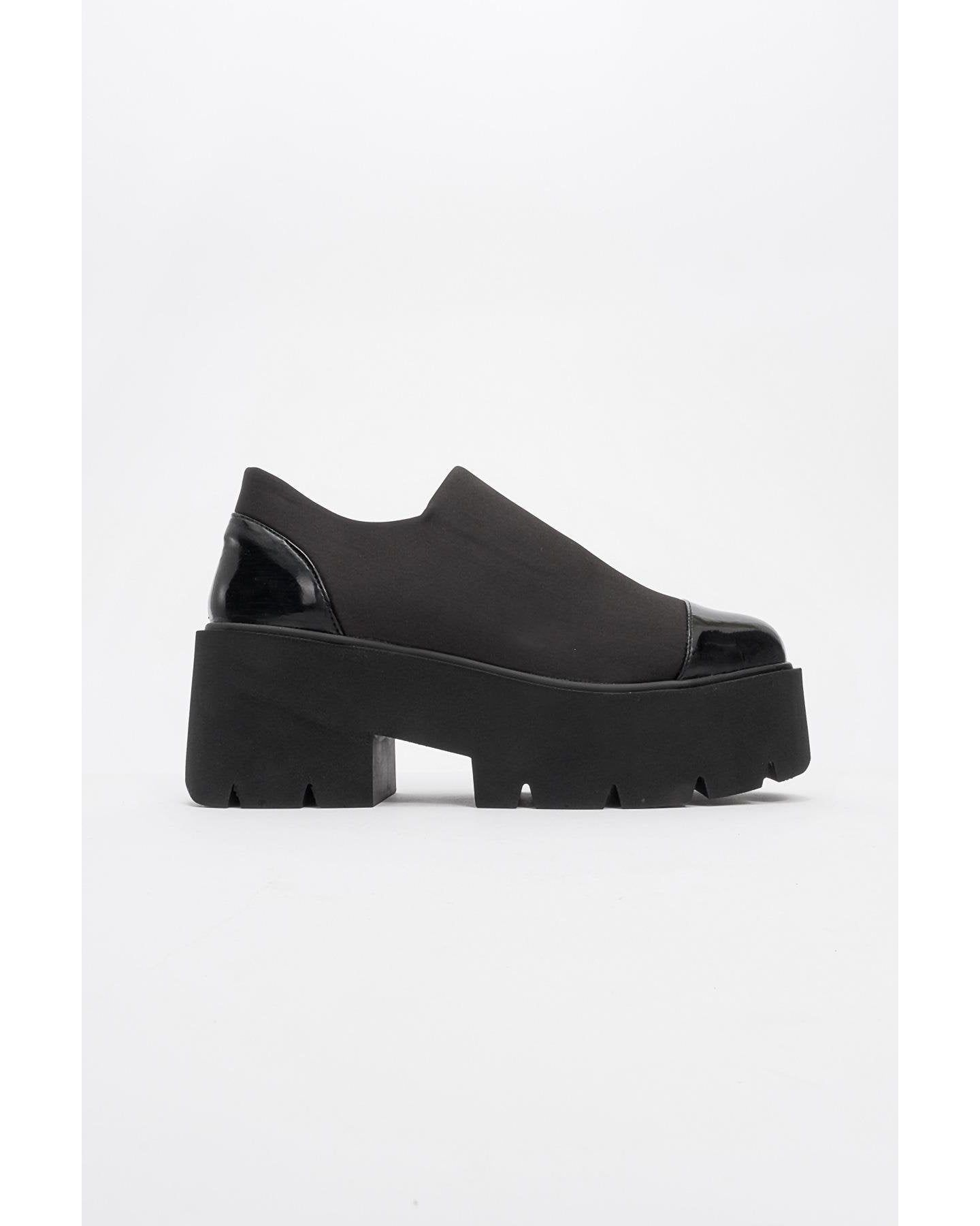 Женские туфли Prologue Shoes Grena на платформе без застёжки, цвет: Чёрный лаковая искусственная кожа — фото 2