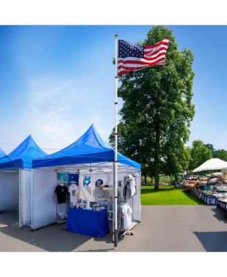 EZ GO 30Ft Telescoping Flag Pole Kit – Portable Display for Outdoor Business, Events & Advertising