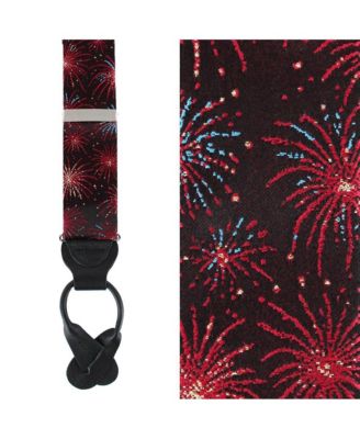 Men's Illumination Explosion Silk Button End Suspenders