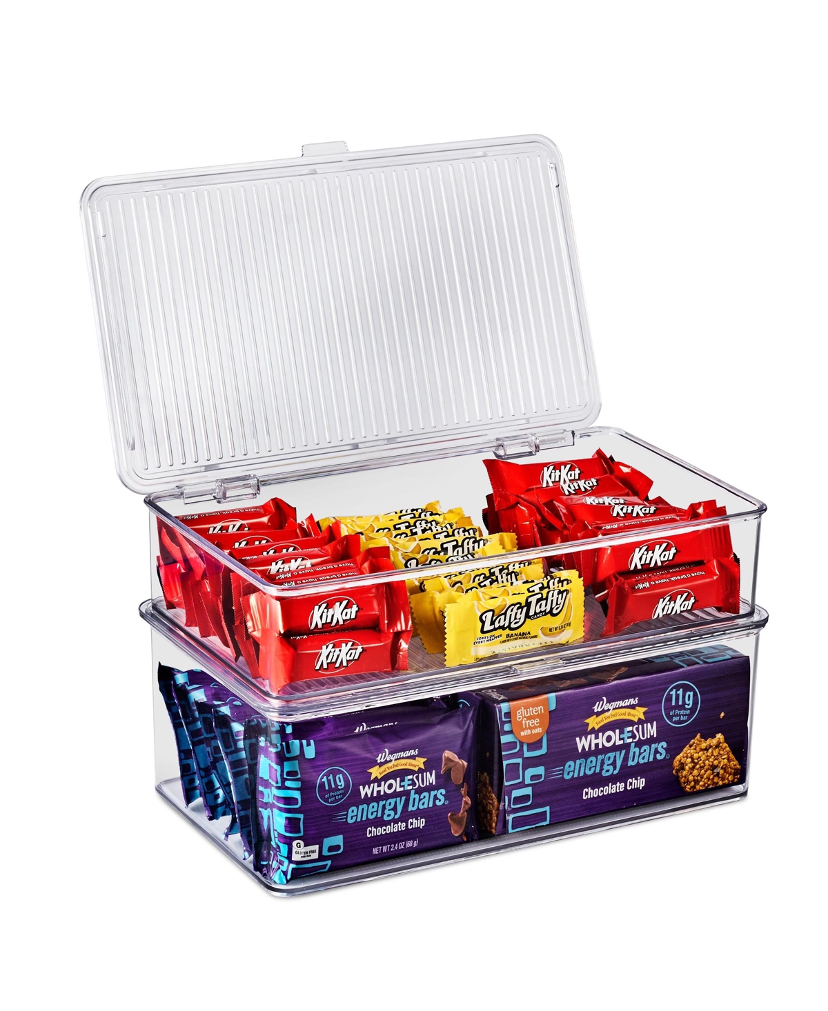 Sorbus Set of 2 Storage Bins For Pantry & Fridge with Hinged Lids - Perfect Organizing Kitchen