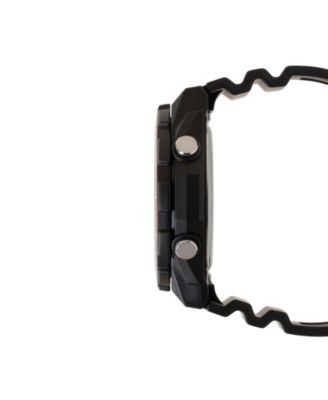 Men's Japanese Quartz Black Resin Watch 47.3mm