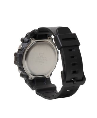 Men's Japanese Quartz Digital Black Resin Watch 51.3mm