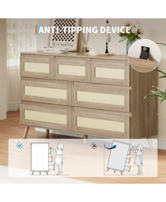 7-Drawer Wooden Bedroom Dresser