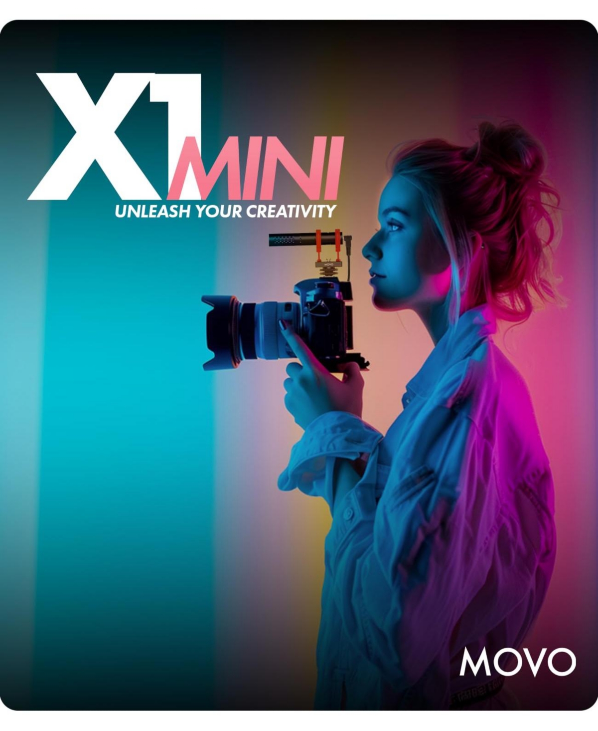 Movo X1-Mini Video Shotgun Mic - Supercardioid 3.5mm/Usb-c Analog/Digital Microphone for Cameras, Smartphones, Computers