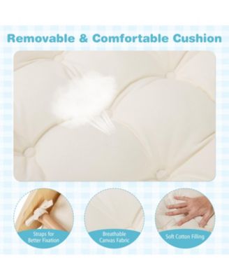 6 in 1 Wooden Kids Climbing Arch Playset with Rocker Ladder Sensory Table and Cushion