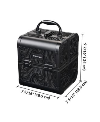 2-Piece Makeup Train Case Cosmetic Organizer Kit