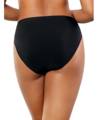 Women's Bonded French Cut PP5031 Body Smoothing Panties with No Visible Panty Lines (3 pack) - Black/Porcelain/Red