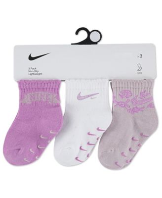 Baby Girls' Lace It Up Scalloped Ankle Socks, 3-Pack