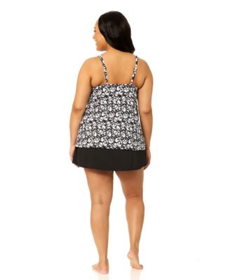 Plus Size V-Neck Bora Bora Tankini Top