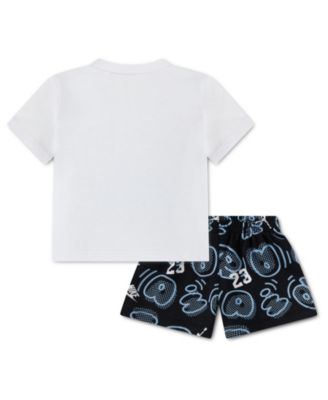 Baby Boys' Movement Lines T-Shirt and Shorts, 2-Piece Set