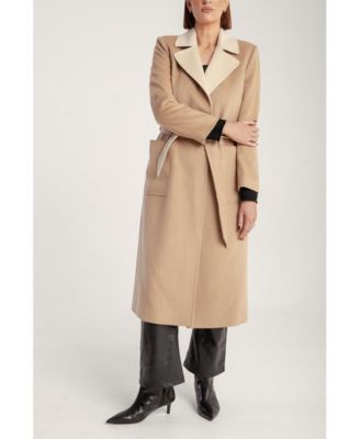 Women's Cashmere Belted Wrap Coat