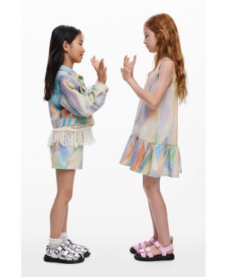 Girl's Tie-dye denim dress