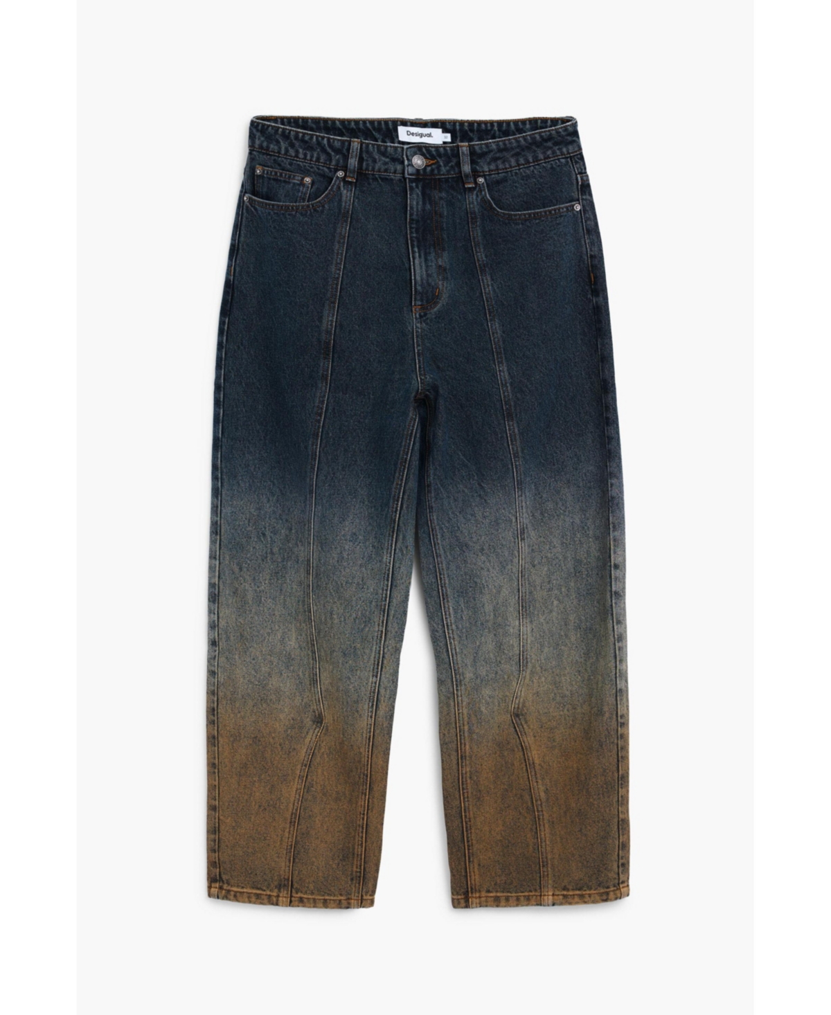 Desigual Men's Denim pants with cuffed hem