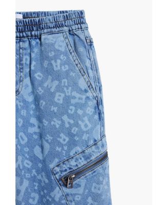 Girls Girls's Baggy print denim pants