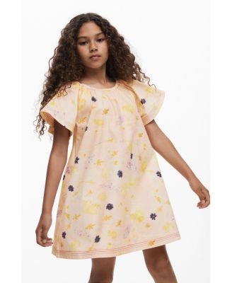 Girls Girls's Short-Sleeved Floral Dress
