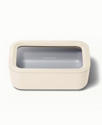 6.6 Cup Glass Food Container Rectangular Shape with Lid