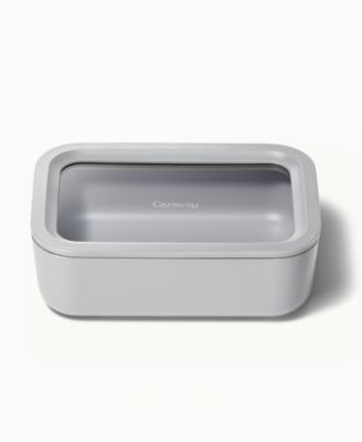 6.6 Cup Glass Food Container Rectangular Shape with Lid