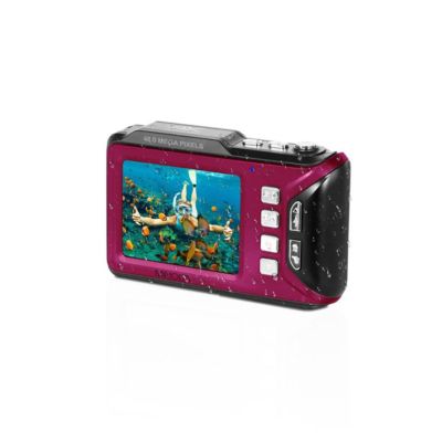 Minolta MN60WP Waterproof Dual Screen Digital Camera, Magenta