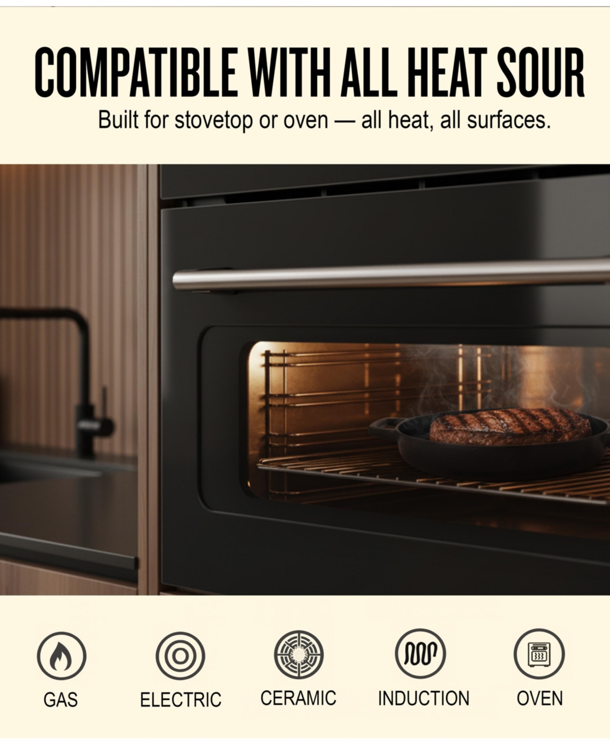 Alva Nori 11" Pre-Seasoned Cast Iron Grill Pan