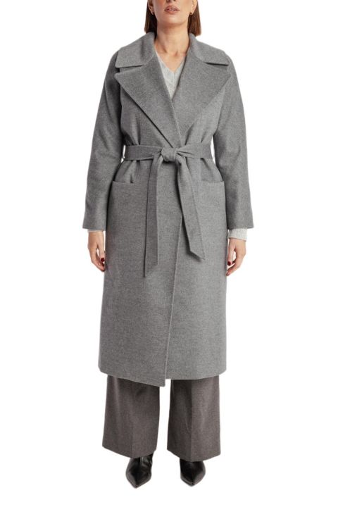 Женские куртки 1982 Women's Pure Cashmere Wrap Belted Midi Coat