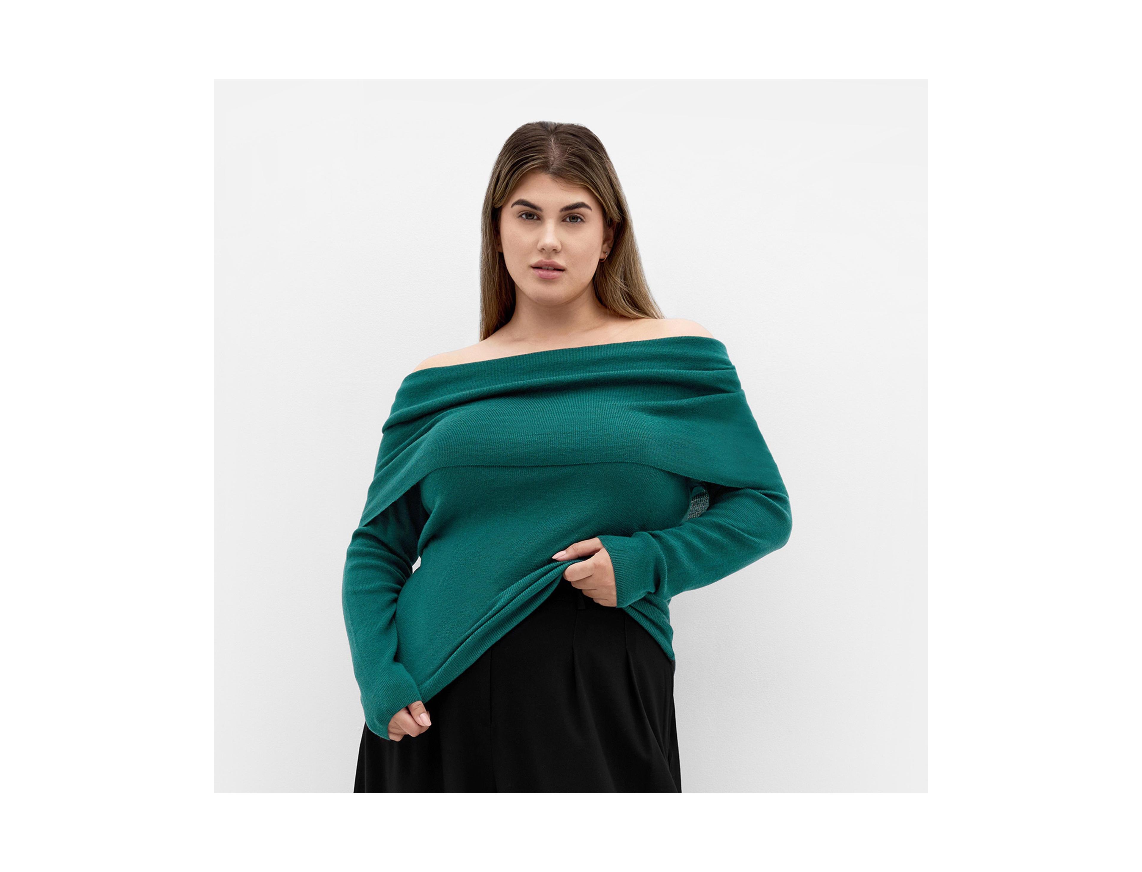 City Chic Plus Florence Off Shoulder Jumper